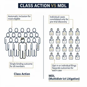 Class action vs MDL: structural comparison